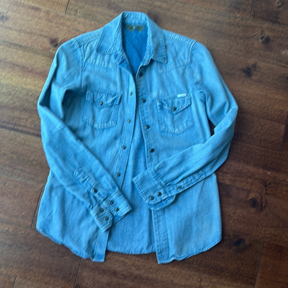 Mother All My Exs Denim Button Up-Sz XS